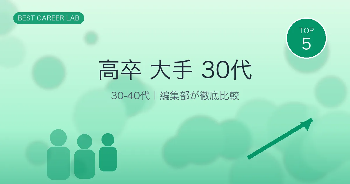 高卒で大手企業に転職｜30代の成功戦略とおすすめエージェント のヒーロー画像